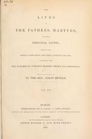 Cover of: The lives of the fathers, martyrs, and other principal saints