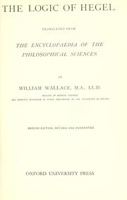 Cover of: The logic of Hegel by Georg Wilhelm Friedrich Hegel