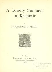 Cover of: A lonely summer in Kashmir.