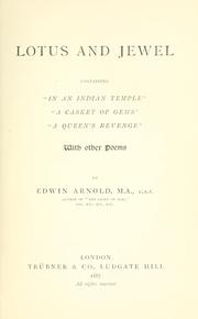 Cover of: Lotus and jewel. by Edwin Arnold