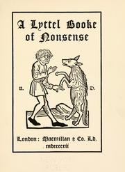 Cover of: A lyttel booke of nonsense