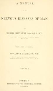 Cover of: A manual of the nervous diseases of man