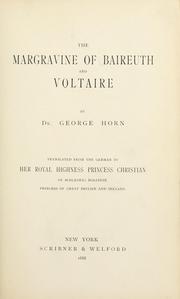 Cover of: Margravine of Baireuth and Voltaire