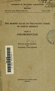 Cover of: The marine algae of the Pacific coast of North America