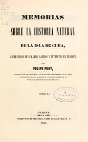 Cover of: Memorias sobre la historia natural de la isla de Cuba