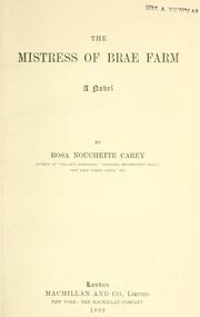 Cover of: The mistress of Brae Farm: a novel
