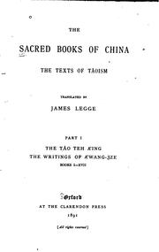 Cover of: The Texts of Tâoism, Part I (The Sacred Books of China; The Sacred Books of the East, Vol. 39) by James Legge
