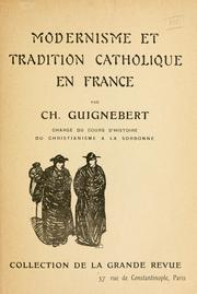 Cover of: Modernisme et tradition catholique en France.