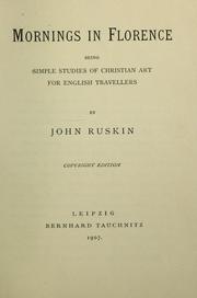 Cover of: Mornings in Florence by John Ruskin