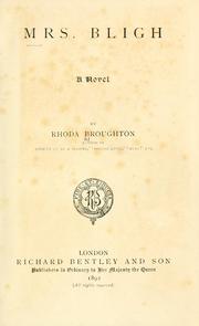 Cover of: Mrs. Bligh: a novel