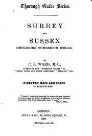 Cover of: Surrey and Sussex: Including Tumbridge Wells