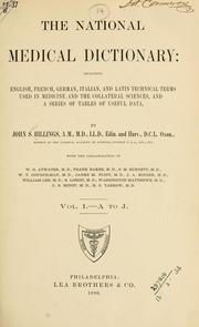 Cover of: The national medical dictionary by John S. Billings