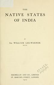 Cover of: native States of India.