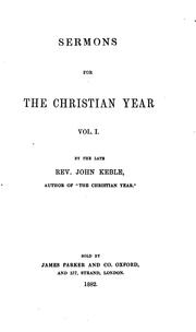 Cover of: Sermons for the Christian Year by John Keble