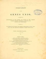 Cover of: Observations on the genus Unio by Isaac Lea