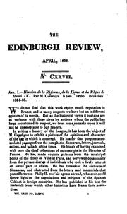 Cover of: The Edinburgh Review: Or Critical Journal