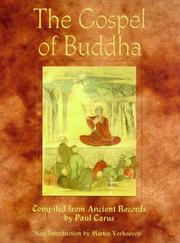 Cover of: The Gospel of Buddha by 