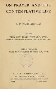 Cover of: On prayer and the contemplative life by Thomas Aquinas