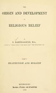 Cover of: origin and development of religious belief