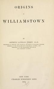 Cover of: Origins in Williamstown
