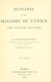 Cover of: Outlines of the history of ethics for English readers