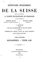 Cover of: Dictionnaire géographique de la Suisse