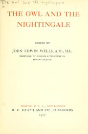 Cover of: The owl and the nightingale.  Edited by John Edwin Wells. by 