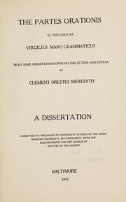 The partes orationis ad discussed by Virgilius Maro Grammaticus ... The partes orationis ad discussed by Virgilius Maro Grammaticus ...