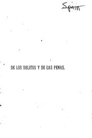 Cover of: De los delitos y de las penas by Cesare Beccaria