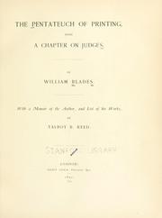 Cover of: The Pentateuch of printing by William Blades