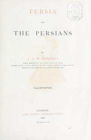 Cover of: Persia and the Persians.