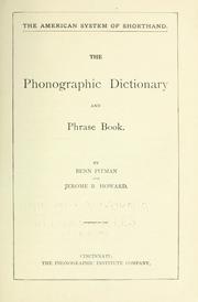 Cover of: The phonographic dictionary and phrase book