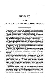 Cover of: A Catalogue of Books of the Mercantile Library Association: Of Boston ...