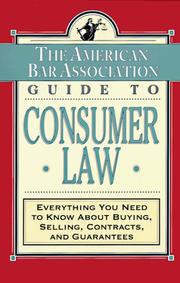 Cover of: The American Bar Association guide to consumer law by 