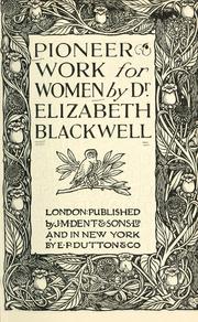 Cover of: Pioneer work for women
