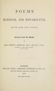 Cover of: Poems by Edwin Arnold