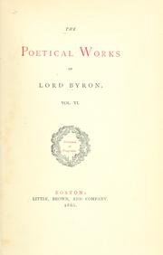 Cover of: The poetical works of Lord Byron. | Lord Byron