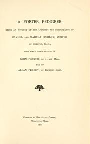 Cover of: A Porter pedigree by Juliet Porter