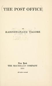 Cover of: The post office by Rabindranath Tagore