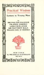 Cover of: Practical wisdom: letters to young men