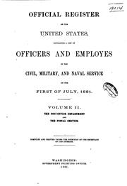 Cover of: Official Register of the United States