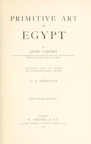 Cover of: Primitive art in Egypt