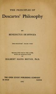 Renati des Cartes Principiorum philosophiae by Baruch Spinoza