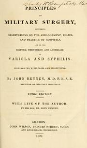 Observations on some important points in the practice of military surgery by Hennen, John
