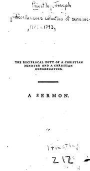 Cover of: A Miscellaneous Collection of Sermons