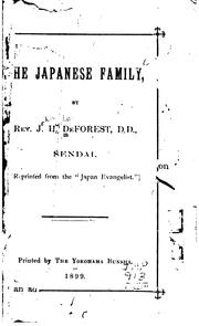Cover of: The Japanese Family