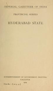 Cover of: Imperial gazetteer of India: Hyderābād State