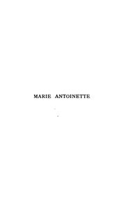 Cover of: Marie Antoinette by Clara Tschudi