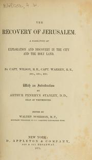 Cover of: The recovery of Jerusalem by Sir Charles William Wilson