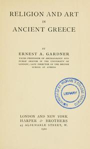 Cover of: Religion and art in ancient Greece